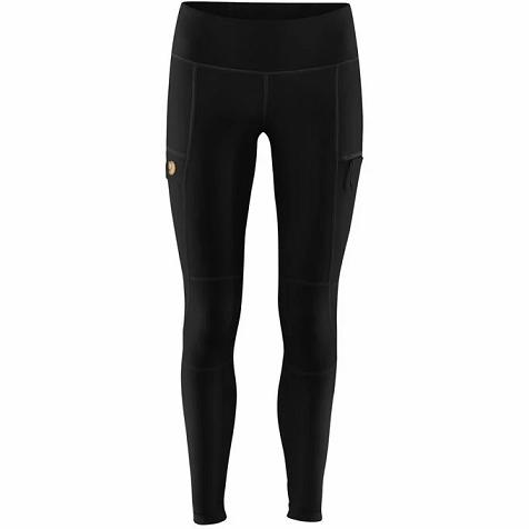 Fjallraven Abisko Tights Budapest - Fekete Nadrág Fekete WJX694280